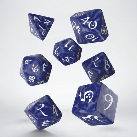 Q-workshop: Classic RPG Cobalt & White Dice Set (7)