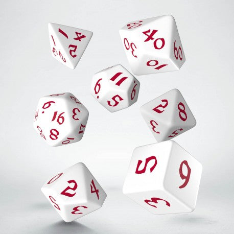 Q-workshop: Classic Runic White & red Dice Set (7)