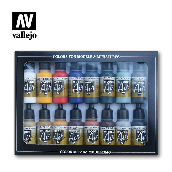 Vallejo Model Air Set - Basic Colors (x16)