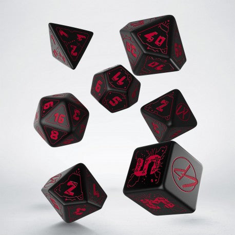 Q-workshop: Cyberpunk Red RPG Dice Set (7)