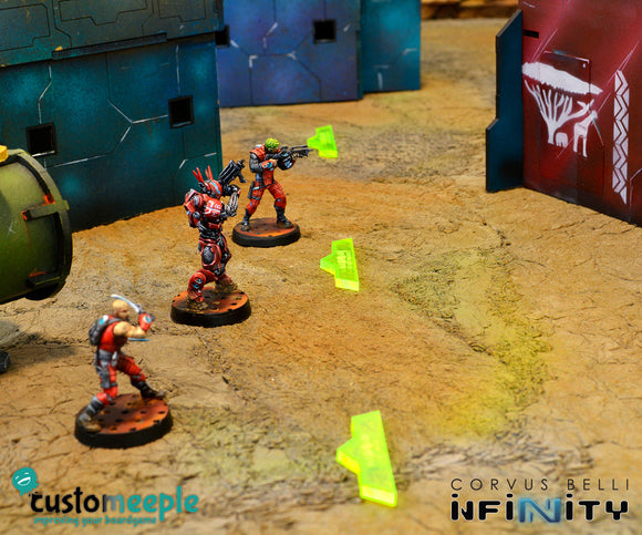 Customeeple: Infinity Deployment Zone markers (9 units) - Fluor Orange