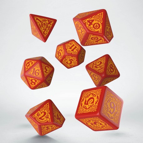 Q-workshop: Dragon Slayer Red & orange Dice Set