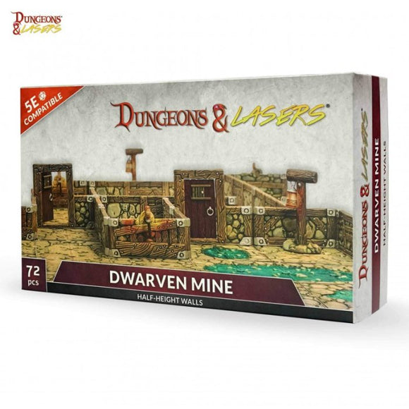 Dungeons & Lasers: Dwarven Mine - Half Height Walls