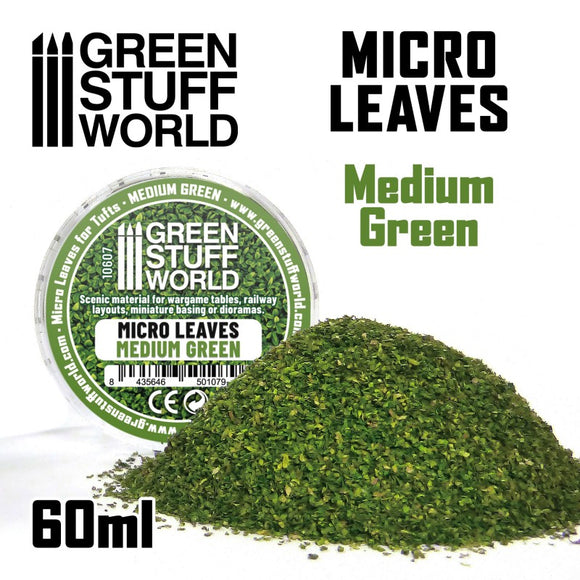 Green Stuff World: Micro Leaves - Medium Green mix