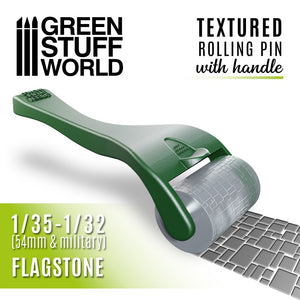 Green Stuff World: Rolling pin with Handle - Flagstone