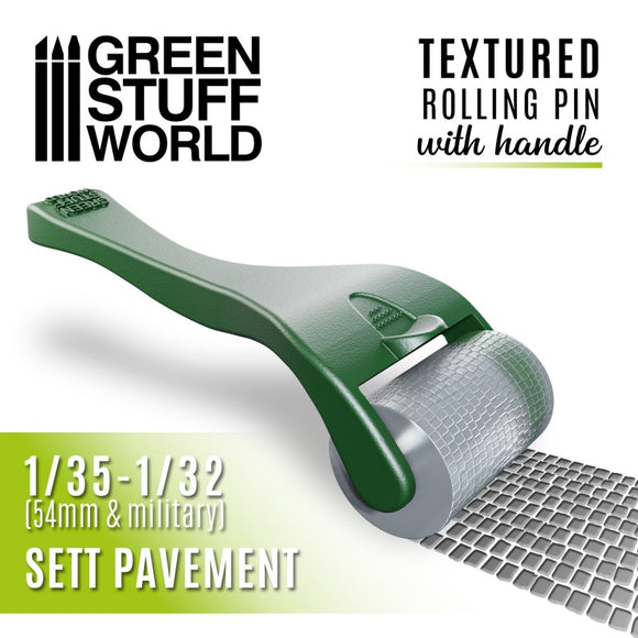 Green Stuff World: Rolling pin with Handle - Sett Pavement