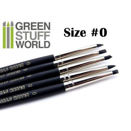 Green Stuff World: Colour Shapers Brushes SIZE 0 - BLACK FIRM