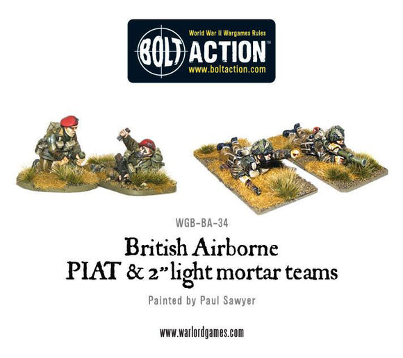 Bolt Action: British Airborne PIAT and Light Mortar teams