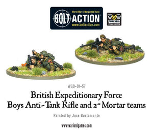 Bolt Action: BEF anti-tank rifle and 2" light mortar teams