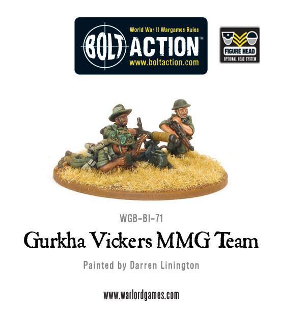 Bolt Action: Gurkha Vickers MMG team