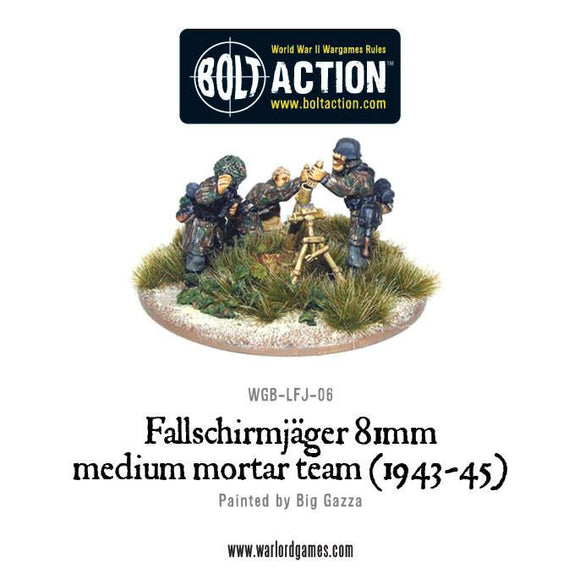 Bolt Action: Fallschirmjager 81mm medium mortar team (1943-45)